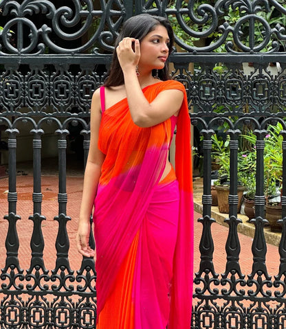 Sunset Glow Gradient Saree