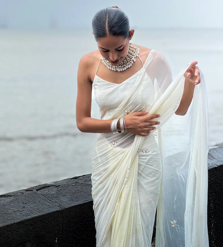 Pure Grace White Saree