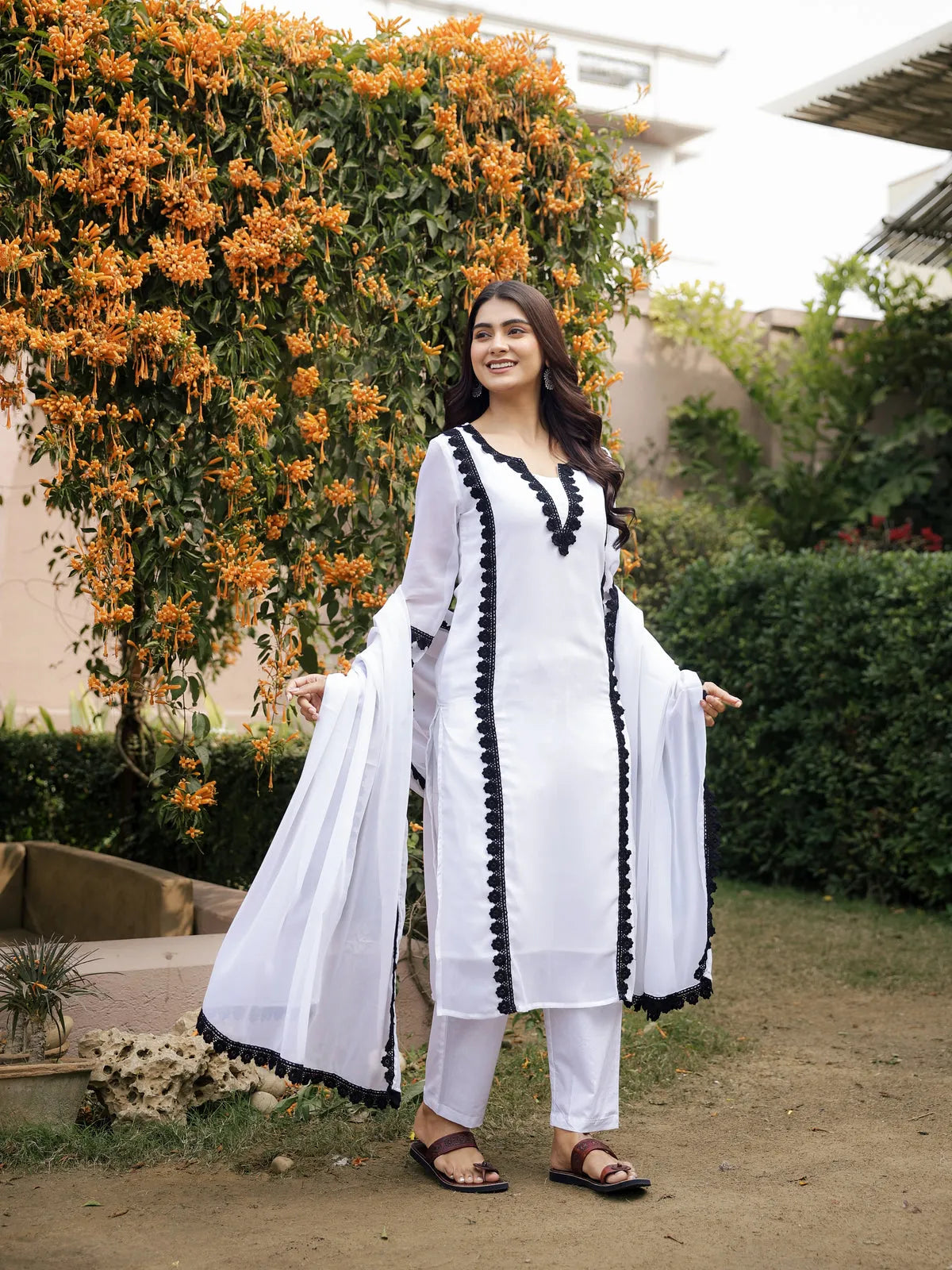 Ivory Classic Embellished Kurti Set