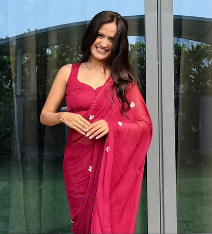 Deep Pink Luxe Saree