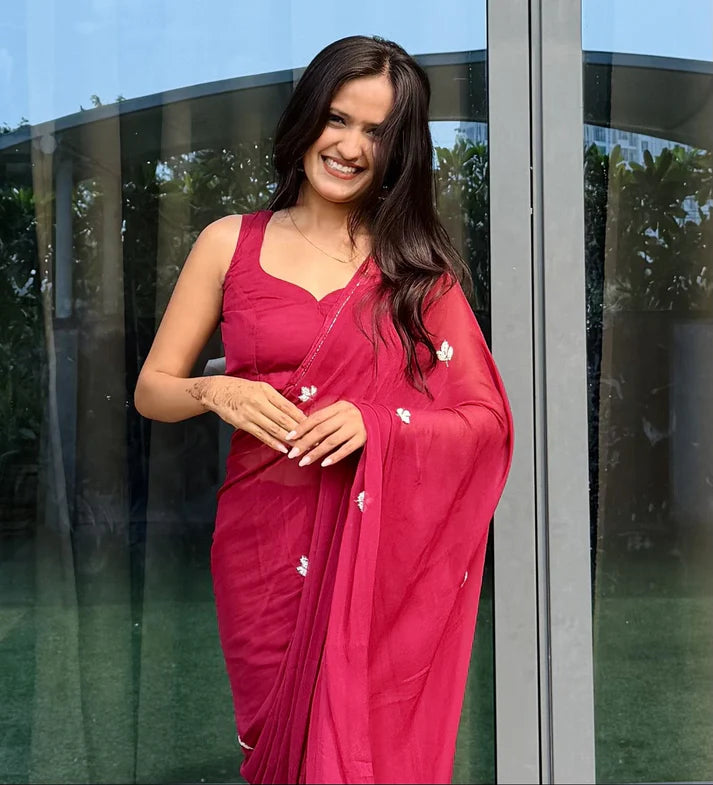 Deep Pink Luxe Saree