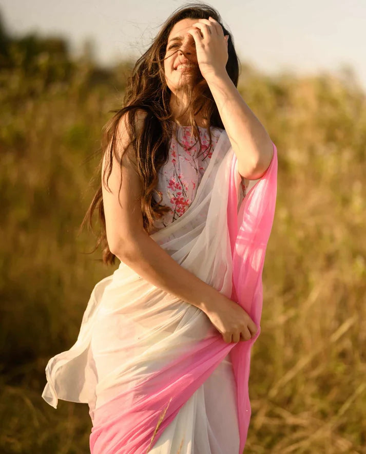 Soft Blush Glow Saree