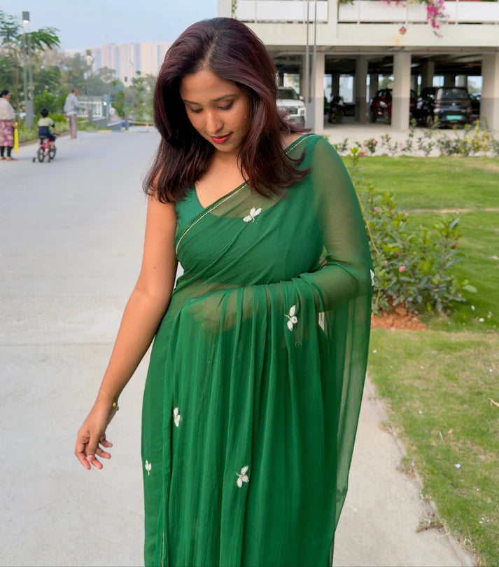 Forest Green Grace Saree