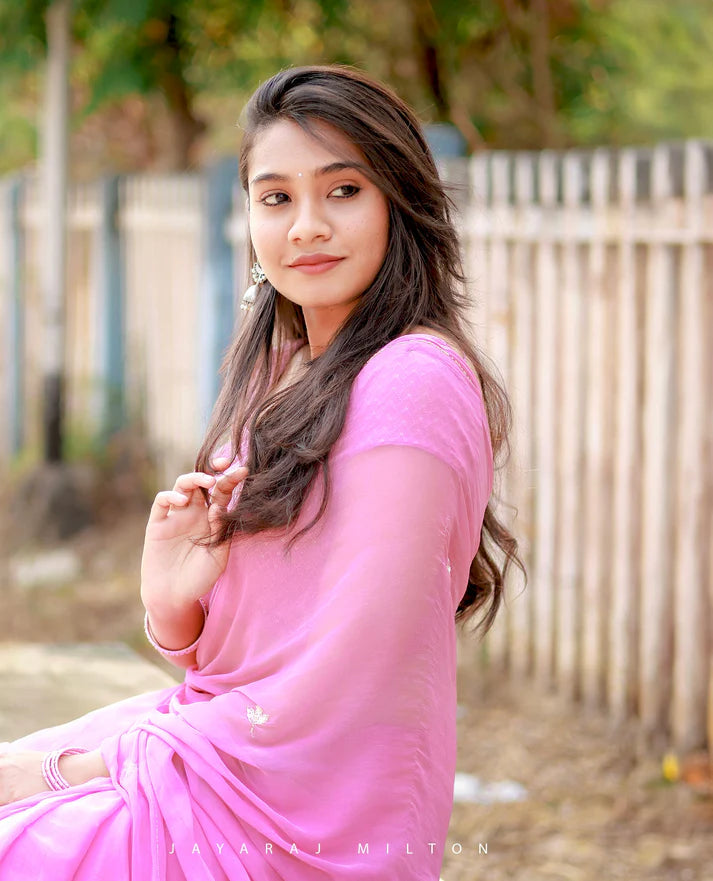Pink Luxe Drape Saree