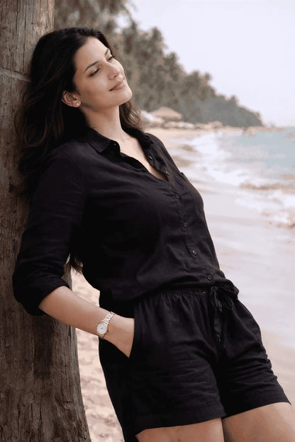 Classic Shirt & Shorts Co-ord Set for Women for Casual & Travel Wear