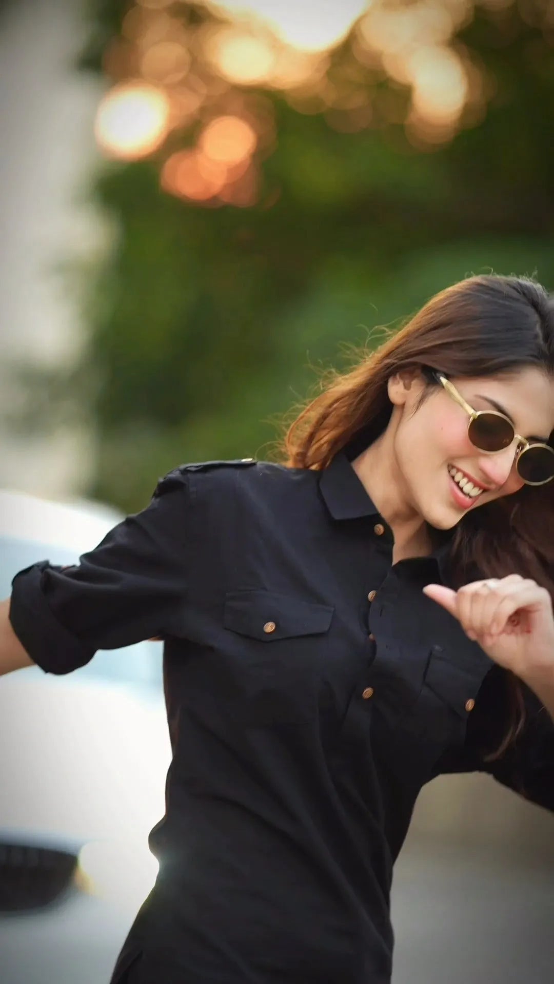 Black Aura Kurti with Patiala Set