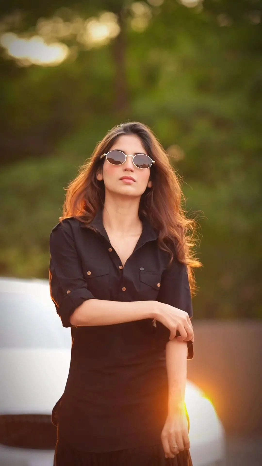 Black Aura Kurti with Patiala Set