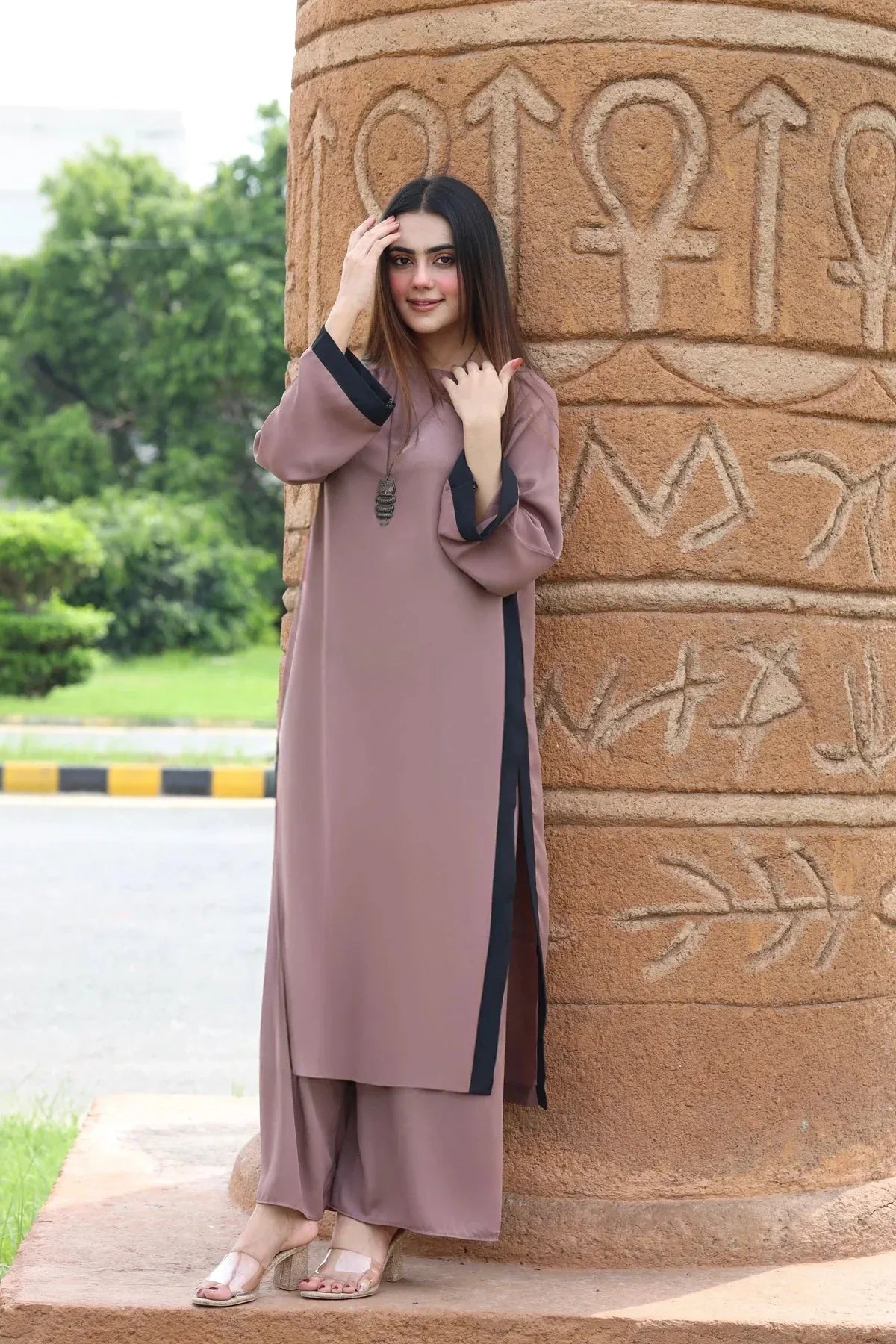 Mocha Classic Ethnic Co-ord Set