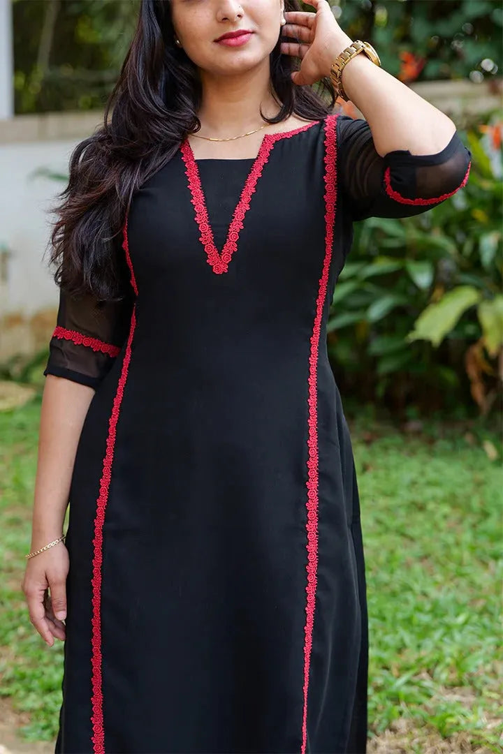 Ivory Classic Embellished Kurti Set